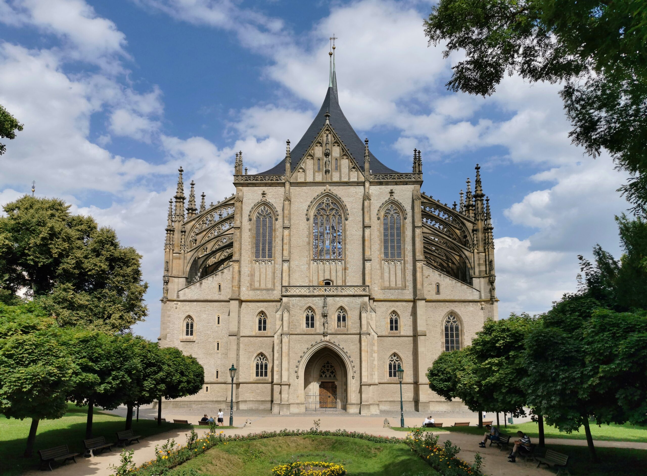 A stunning view of a centuries-old European cathedral
