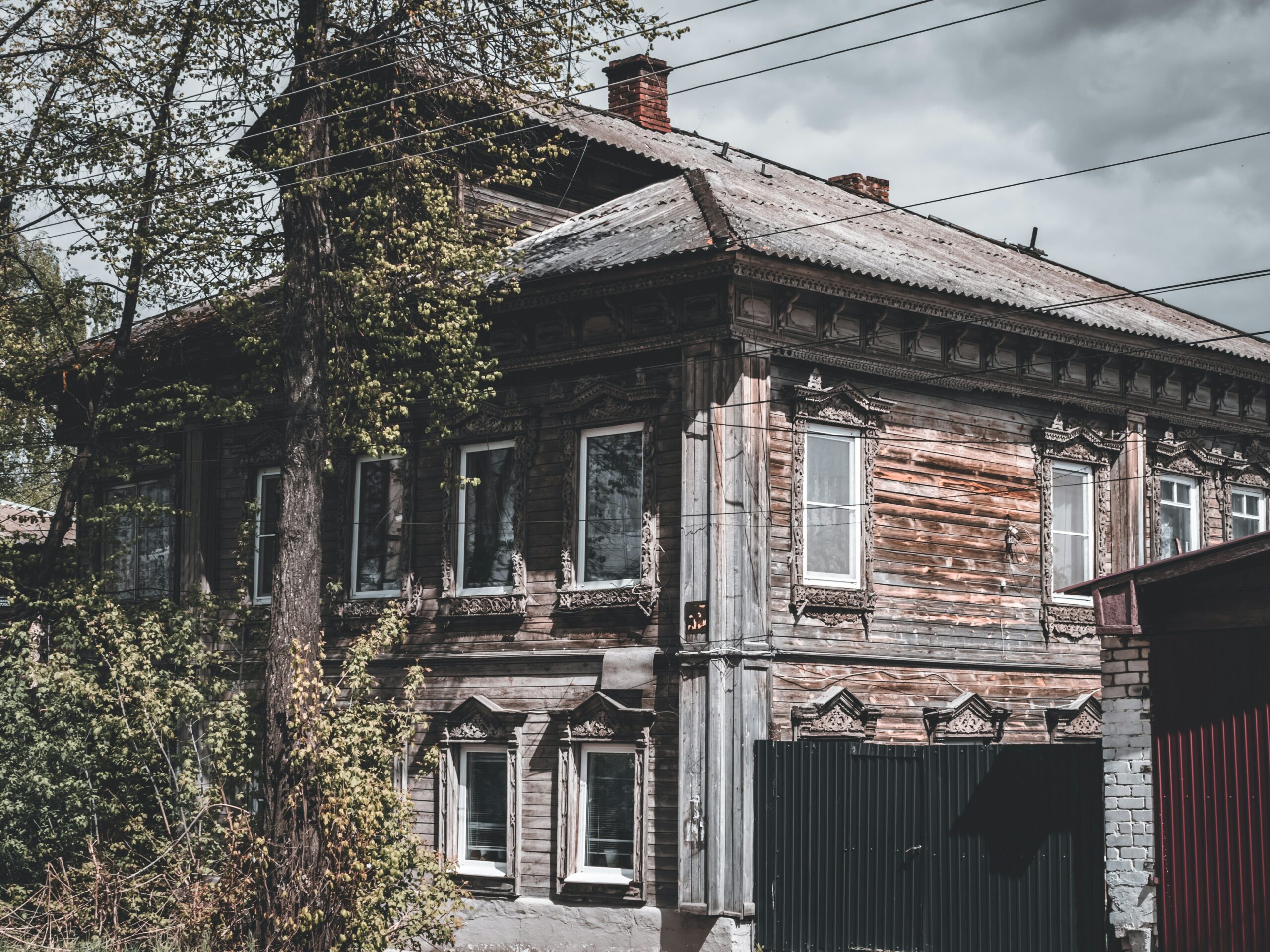 A beautifully restored Victorian house with intricate woodwork details