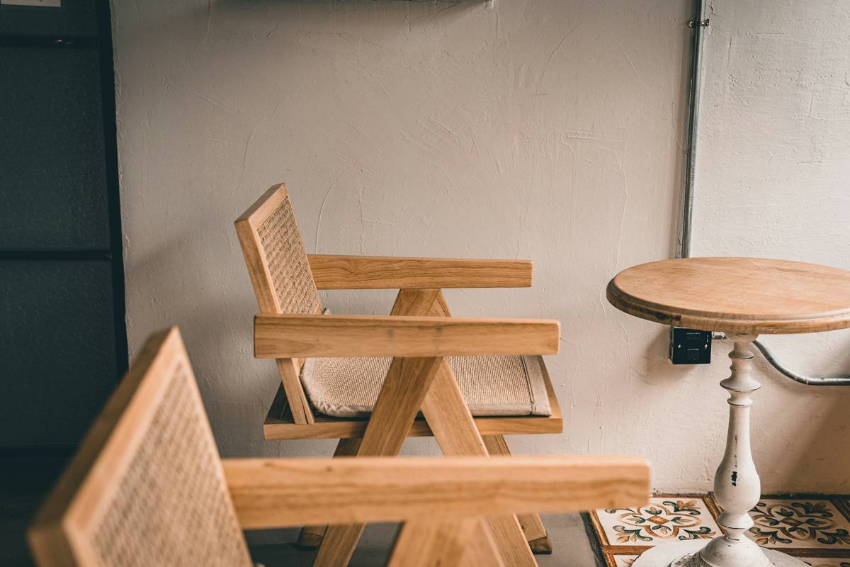 brown wooden chair beside brown wooden table
